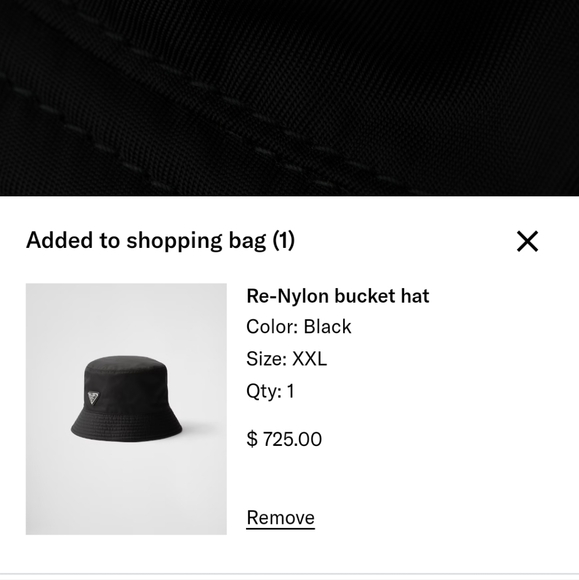 Prada Re-nylon black bucket hat. Size XXL - Picture 11 of 11